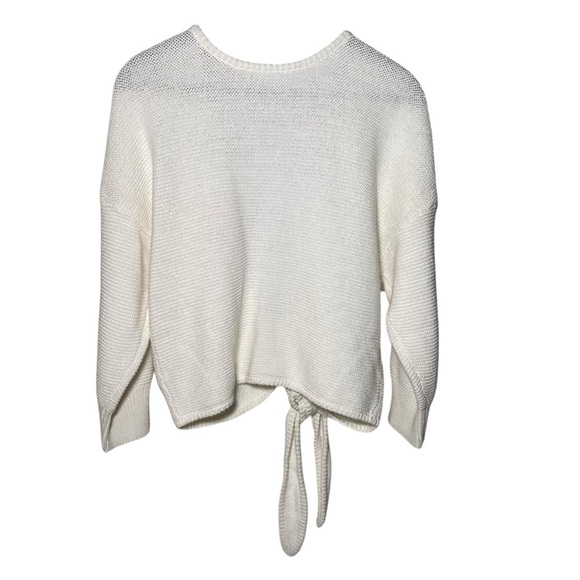 27 Miles Malibu Windsor Reversible Tie Front Cardigan In Cloud - Picture 12 of 16